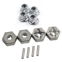 Xinlehong Toys 9125 XLH 9125 aluminum alloy wheel hub hex and M4 nuts