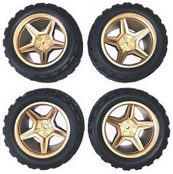 Xinlehong Toys 9125 XLH 9125 tires wheels 4pcs Yellow