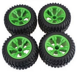 Xinlehong Toys 9125 XLH 9125 tires wheels 4pcs Green