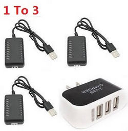 Xinlehong Toys 9125 XLH 9125 1 to 3 USB charger adapter with 3* USB wire set