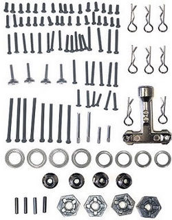 Xinlehong Toys 9125 XLH 9125 tire wrench + R shape buckle + bearings + hexagon wheels hub seat + M4 nuts + screws set + couple axle metal bar