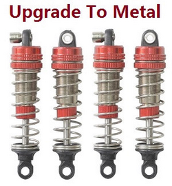 XLH Xinlehong Toys 9130 9135 9136 9137 9138 upgrade to metal shock absorbers Red