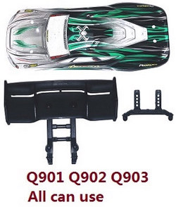 Xinlehong Toys XLH Q901 Q902 Q903 car shell and bracket Green (All can use)
