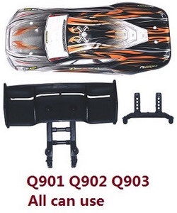 Xinlehong Toys XLH Q901 Q902 Q903 car shell and bracket Orange (All can use)