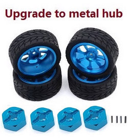 Xinlehong Toys XLH Q901 Q902 Q903 upgrade to metal hub tires Blue