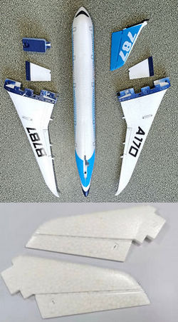Wltoys XK A170 B787 main body, main wing, horizental and vertical wing foam group
