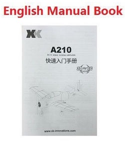 Wltoys XK A210 T28 UM 365 NAVY English manual instruction book