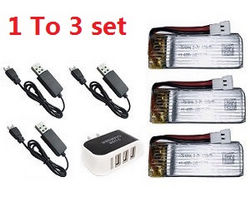 Wltoys XK A210 T28 UM 365 NAVY 1 to 3 charger set + 3*3.7V 400mAh battery set