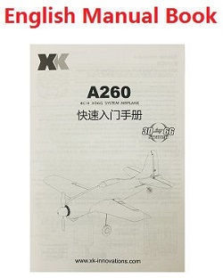Wltoys XK A260 Rare Bear F8F English manual instruction book