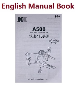 Wltoys XK A500 English manual instruction book
