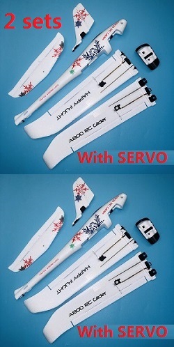 Shcong XK A800 foam body + vertical and horizontal wing + right and left main wing with SERVO group 2sets