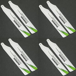 Shcong XK K100 RC helicopter accessories list spare parts main blades propellers (White-Green) 8pcs