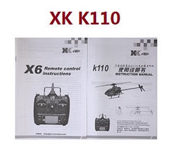 Shcong Wltoys WL XK K110 K110S RC helicopter accessories list spare parts English manual book (For K110) - Click Image to Close