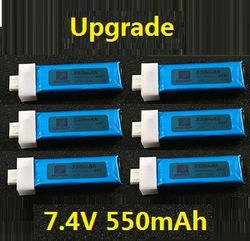 Shcong XK K120 RC helicopter accessories list spare parts battery 7.4V 550mAh 6pcs