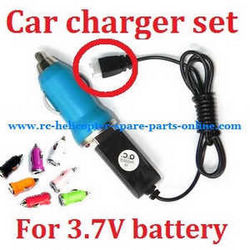 Shcong XK K124 RC helicopter accessories list spare parts car charger + USB charger wire for 3.7V battery (Set) # 3.7V