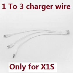 Shcong Wltoys XK X1S RC Quadcopter accessories list spare parts USB charger 1 to 3 wire (Only for X1S)