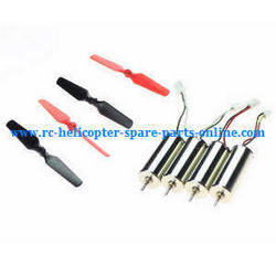 Shcong XK X100 quadcopter accessories list spare parts motor (2*Red-Black wire + 2*Black-White wire) + main blades set