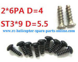 Shcong XK X500 X500-A quadcopter accessories list spare parts screws (2*6PA D=4 + ST3*9 D=5.5)