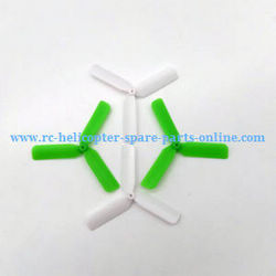 Shcong Yi Zhan X4 RC Quadcopter accessories list spare parts upgrade 3-leaf main blades (Green-White)