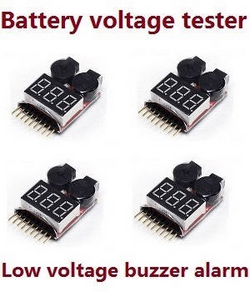 YXZNRC F120 Yu Xiang F120 Lipo battery voltage tester low voltage buzzer alarm Low-voltage BB Warning Buzzer (1-8s) 4pcs