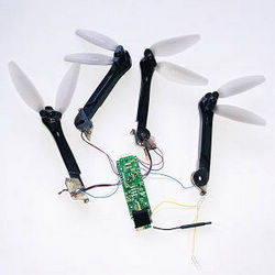 Shcong Syma X30 Z6 RC drone accessories list spare parts PCB board + side motor arms set + main blades (Assembled) Black