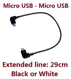 Hubsan H117S ZINO,ZINO-Y,ZINO Pro,ZINO Pro + Plus 29cm extended line Micro USB plug - Click Image to Close