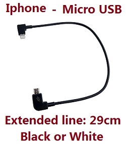 Hubsan H117S ZINO,ZINO-Y,ZINO Pro,ZINO Pro + Plus 29cm extended line Iphone plug