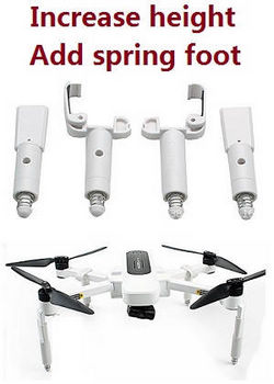 Shcong Hubsan H117S ZINO,ZINO-Y,ZINO Pro,ZINO Pro + Plus RC Drone Quadcopter accessories list spare parts upgrade heighten foot and add spring foot (White)
