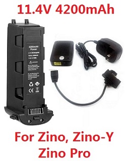 * Hot Deal * Hubsan H117S ZINO,ZINO-Y,ZINO Pro battery 11.4V 4200mAh Black with charger set (for ZINO, ZINO-Y, ZINO Pro)