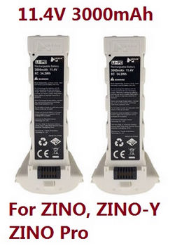 Shcong Hubsan H117S ZINO,ZINO-Y,ZINO Pro,ZINO Pro + Plus RC Drone Quadcopter accessories list spare parts battery 11.4V 3000mAh White 2pcs (for ZINO, ZINO-Y, ZINO Pro)