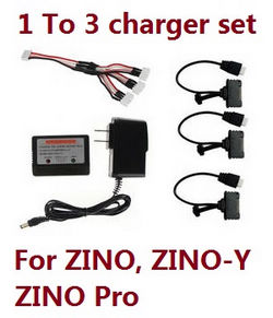 Shcong Hubsan H117S ZINO,ZINO-Y,ZINO Pro,ZINO Pro + Plus RC Drone Quadcopter accessories list spare parts 1 to 3 charger set