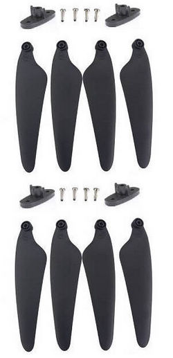 Shcong Hubsan ZINO 2 RC Drone accessories list spare parts main blades with fixed grip and screws 1 set (Black)
