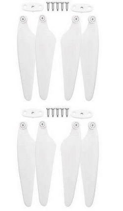 Shcong Hubsan ZINO 2 RC Drone accessories list spare parts main blades with fixed grip and screws 1 set (White)
