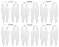 Shcong Hubsan ZINO 2 RC Drone accessories list spare parts main blades with fixed grip and screws 3 sets (White)