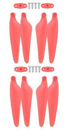 Shcong Hubsan ZINO 2 RC Drone accessories list spare parts main blades with fixed grip and screws 1 set (Red)