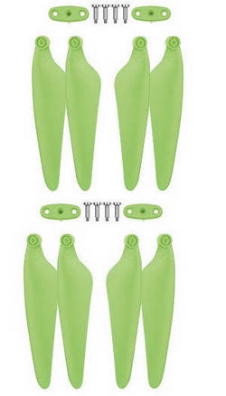 Shcong Hubsan ZINO 2 RC Drone accessories list spare parts main blades with fixed grip and screws 1 set (Green)
