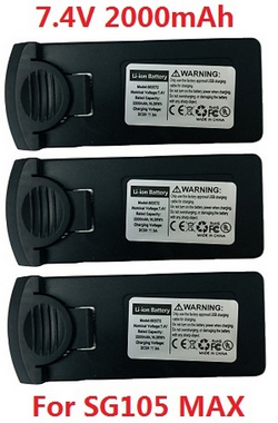 SG105 SG105 PRO SG105 MAX YU1 YU2 YU3 ZLL ZLZN ZLRC 7.4V 2000mAh battery 3pcs (For SG105 MAX)