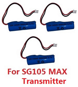 SG105 SG105 PRO SG105 MAX YU1 YU2 YU3 ZLL ZLZN ZLRC 3.7V 500mAh battery for transmitter 3pcs (For SG105 MAX)