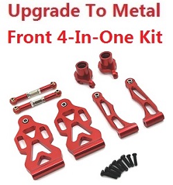 JJRC Q117-A B C D Q132-A B C D SCY-16101 SCY-16102 SCY-16103 SCY-16103A SCY-16201 upgrade to metal accessories front 4-In-One kit Red