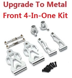 JJRC Q117-A B C D Q132-A B C D SCY-16101 SCY-16102 SCY-16103 SCY-16103A SCY-16201 upgrade to metal accessories front 4-In-One kit Silver