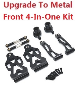 JJRC Q117-A B C D Q132-A B C D SCY-16101 SCY-16102 SCY-16103 SCY-16103A SCY-16201 upgrade to metal accessories front 4-In-One kit Black
